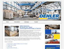 Tablet Screenshot of oehler-verpackung.de